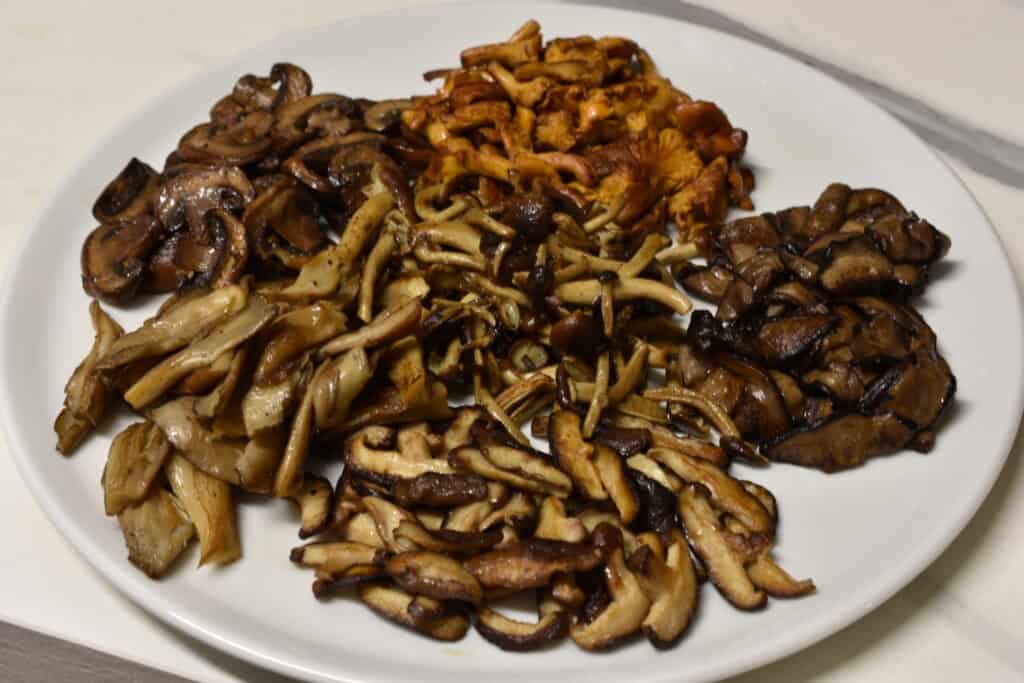 Assorted fried mushrooms