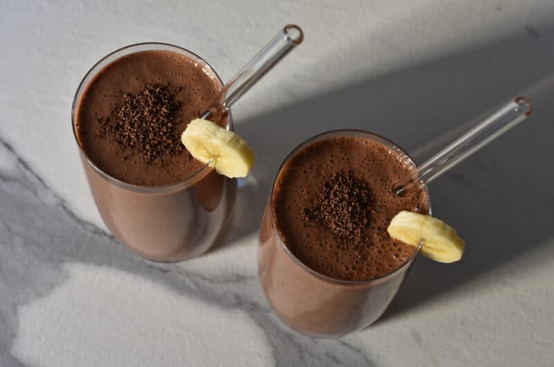 Chocolate banana protein shake