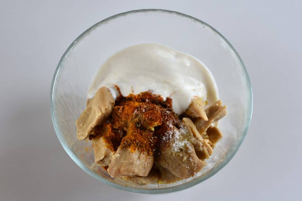 Marinade ingredients in a bowl.