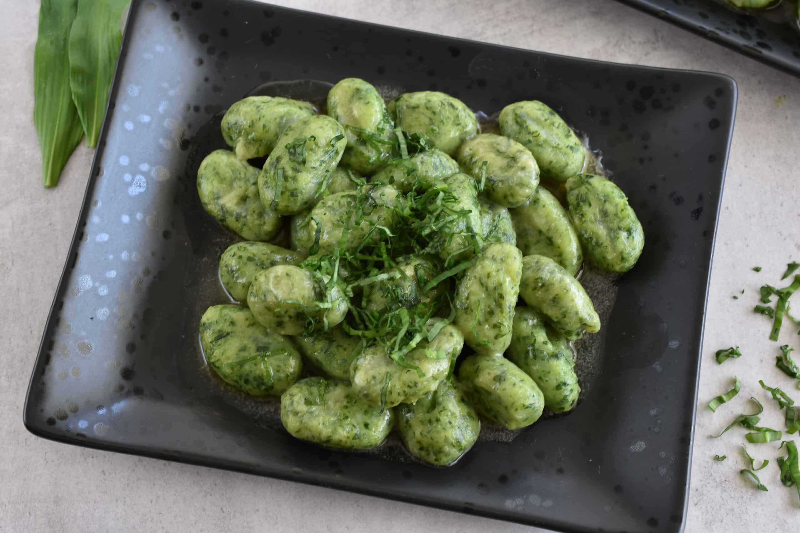 Wild garlic gnocchi