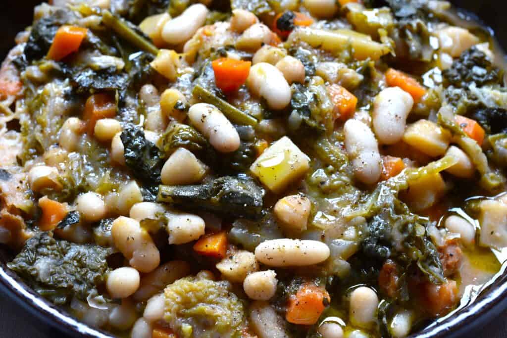 A close-up image of ribollita toscana.