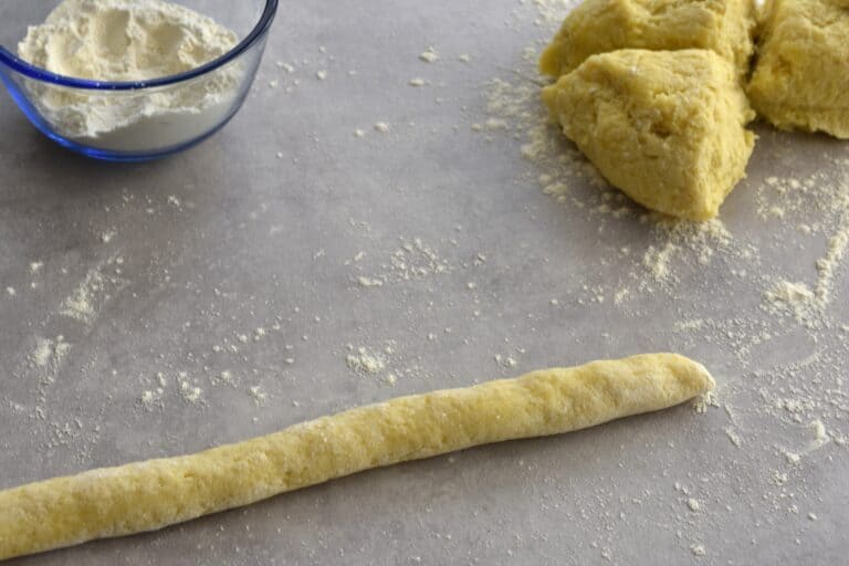 Roll the dough into a standard sausage shape.