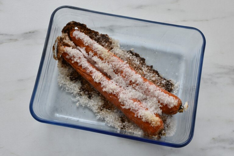 Carrots in a salt crust.