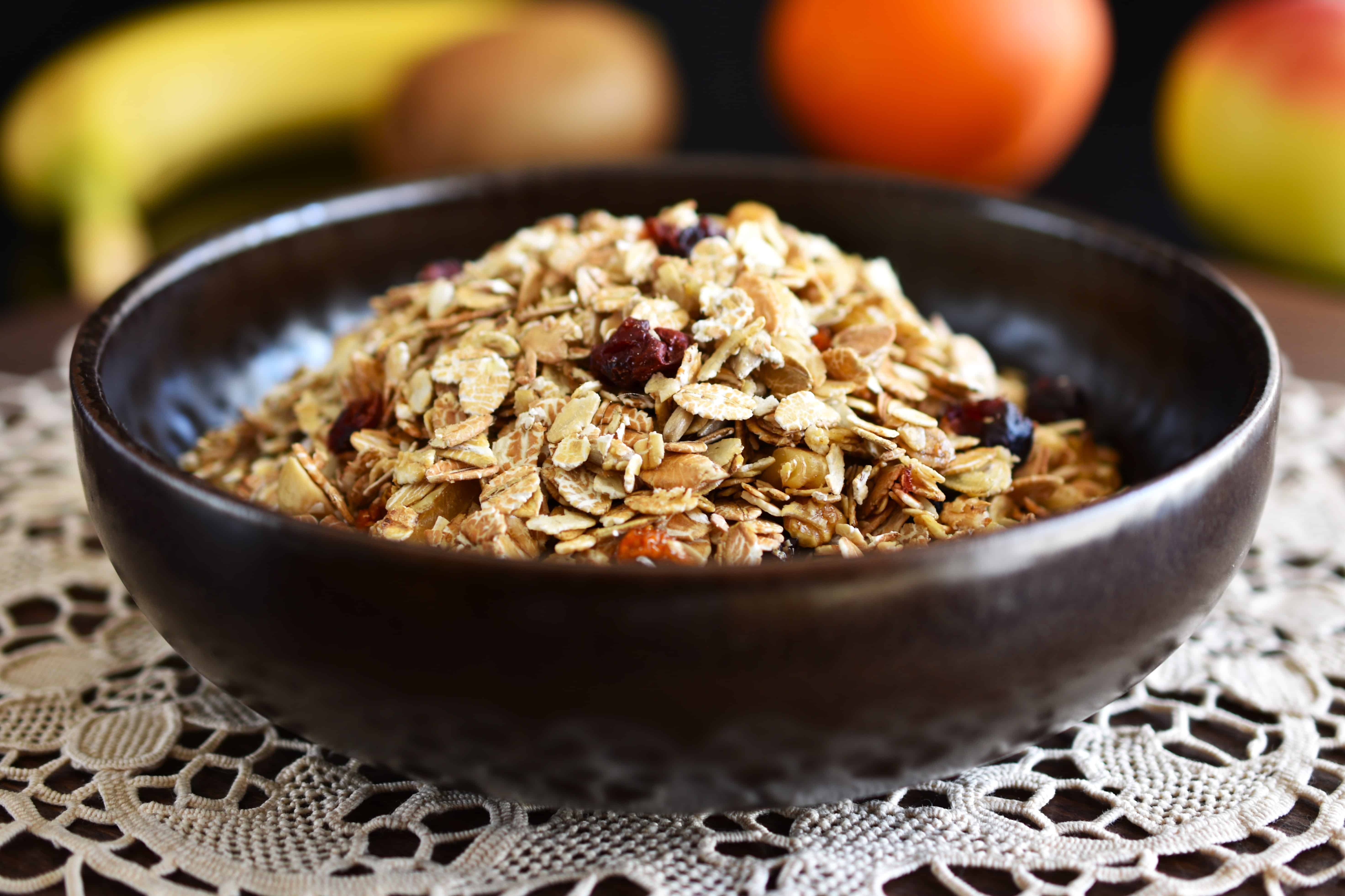 Homemade raw vegan granola